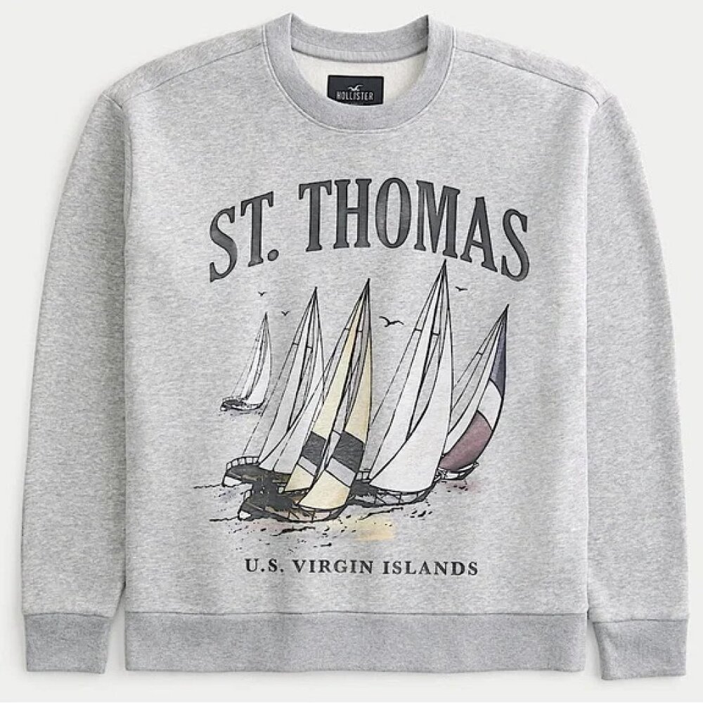 NWT St. Thomas Virgin Islands Graphic Crew Sweatshirt